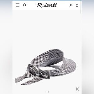 Madewell Gingham Tie Back Visor